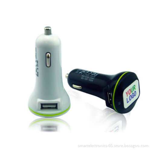 Car Charger, Free Package, Printing, 2-year Warranty, Custom Available, 5A, 1.0/2.1A, Grade A